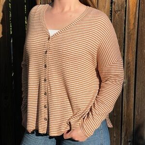 Medium Forever 21 orange stripe long sleeve